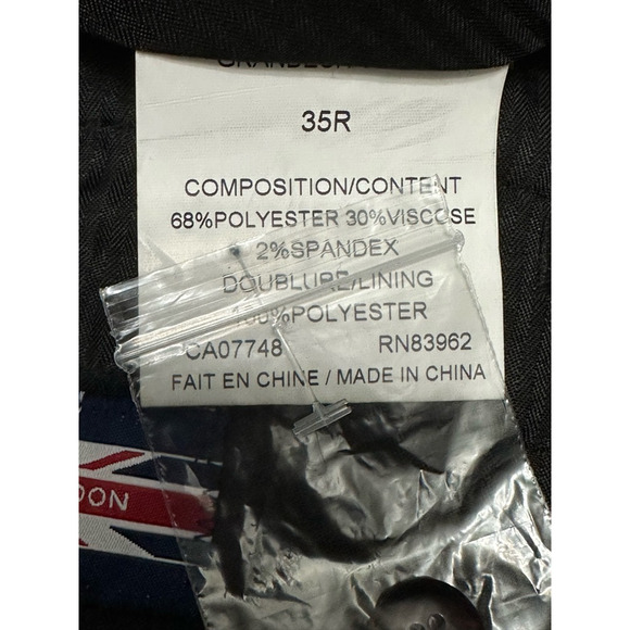 Soul Of London Men's Skinny Pants Brown Pockets Belt Loops Raw Hem 35 New - Picture 9 of 10